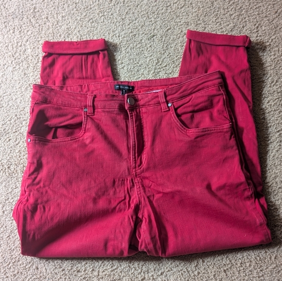 Universal Standard Red High Rise Skinny Seine 27" Scooter Size 14 - Picture 1 of 9